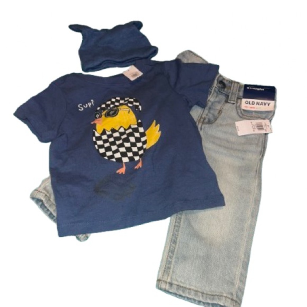 Old Navy Blue and Yellow Kids Matching Set